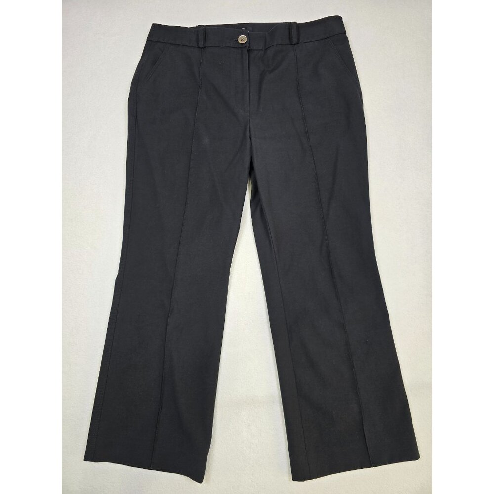 White House Black Market Black The Ankle Trousers Size 14 Wide Leg